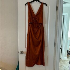 Abercrombie & Fitch Terracotta Cut Out Dress